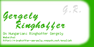 gergely ringhoffer business card